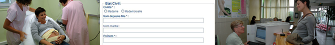 Formulaire d'inscription en maternité
